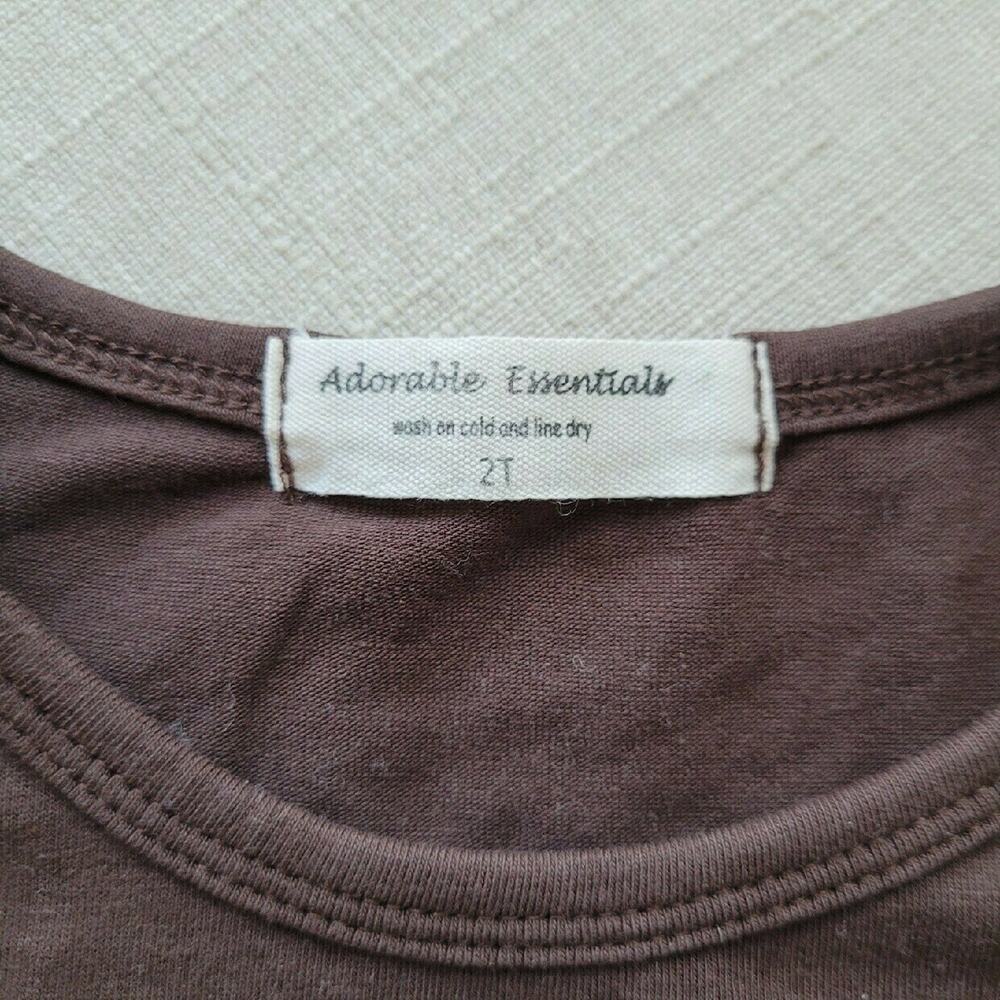 Adorable Essentials Brown Ruffle Top - Picture 4 of 4